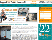 Tablet Screenshot of garagedoorrepair--houston.com